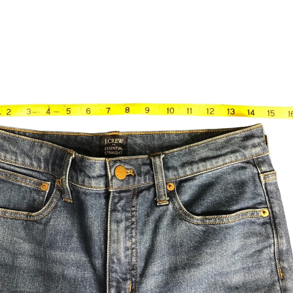 J. Crew Jeans Womens 28 Essential Straight Leg Medium‎ Wash Classic Denim